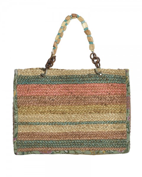 BLE ΤΣΑΝΤΑ ΓΙΟΥΤΑ ΠΟΛΥΧΡΩΜΗ47x11x33/54 (80%JUTE/20%COTTON)