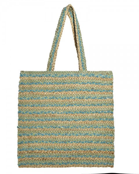 BLE ΤΣΑΝΤΑ ΓΙΟΥΤΑ ΜΠΕΖ/ΤΥΡΚΟΥΑΖ 39x5x43/71 (50%JUTE/50%COTTON)