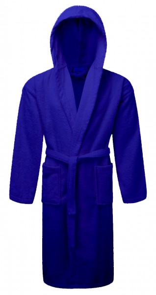 Μπουρνούζι ΚΟΜΒΟΣ Πετσετέ με κουκούλα 420gr/m2  Blue Large