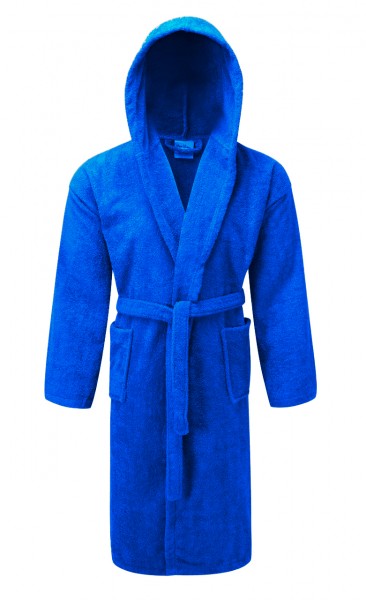 Μπουρνούζι ΚΟΜΒΟΣ Πετσετέ με κουκούλα 400gr/m2 100% Cotton  Blue Large