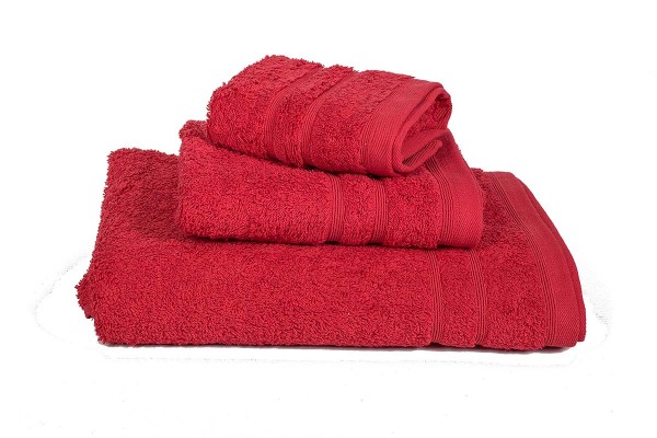 Πετσέτα ΚΟΜΒΟΣ Πεννιέ 500γρ/μ2 Κόκκινη Προσώπου 50x90