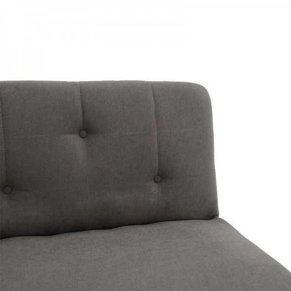 Καναπές-κρεβάτι Breathe pakoworld ύφασμα ανθρακί 167x77x73εκ