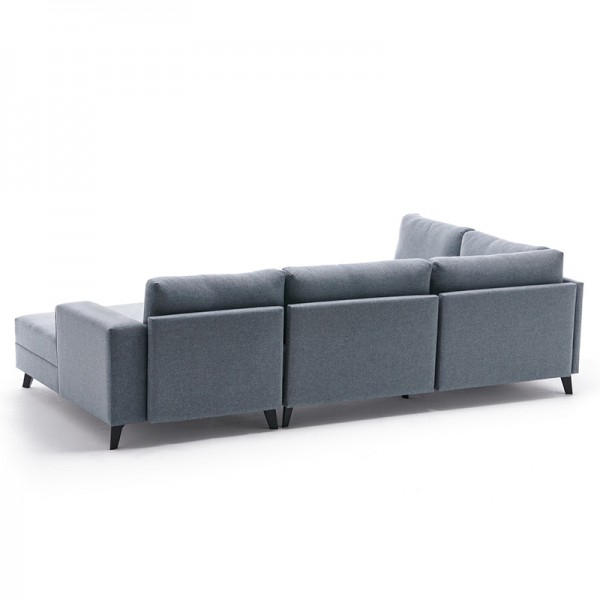 Πολυμορφικός καναπές κρεβάτι PWF-0535 pakoworld ύφασμα ανοικτό μπλε 300x202x78εκ