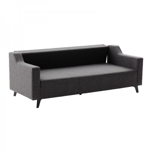 Καναπές-κρεβάτι PWF-0592 pakoworld 3θέσιος ύφασμα ανθρακί 230x90x74εκ