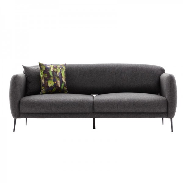 Καναπές-κρεβάτι 3θέσιος PWF-0577 pakoworld ύφασμα ανθρακί 210x95x80εκ