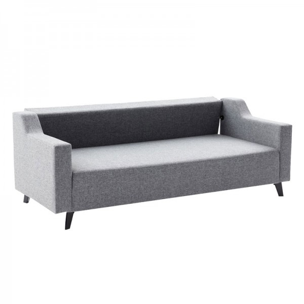 Γωνιακός καναπές-κρεβάτι PWF-0592 pakoworld ύφασμα γκρι 230x90x74εκ