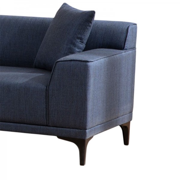 Γωνιακός καναπές PWF-0566 pakoworld δεξιά γωνία ύφασμα μπλε 250x145x69εκ