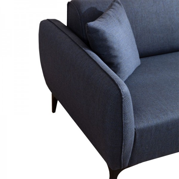 Γωνιακός καναπές PWF-0565 pakoworld αριστερή γωνία ύφασμα μπλε 270x95x67εκ