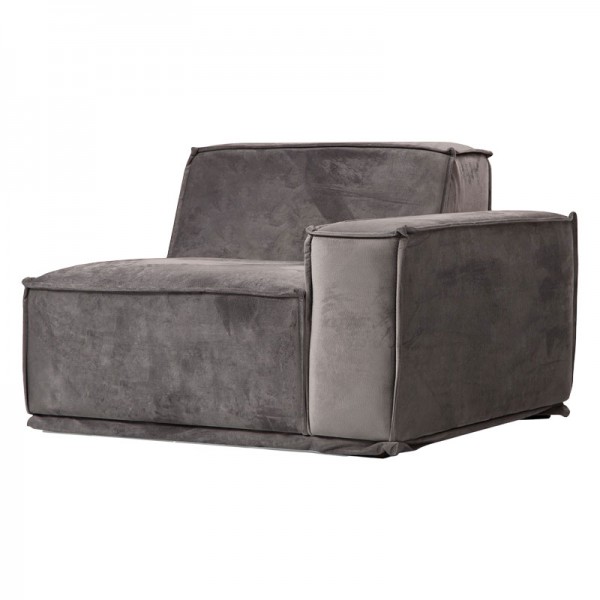 Γωνιακός καναπές με αριστερή γωνία PWF-0623 ύφασμα γκρι-ανθρακί 300/300x76εκ