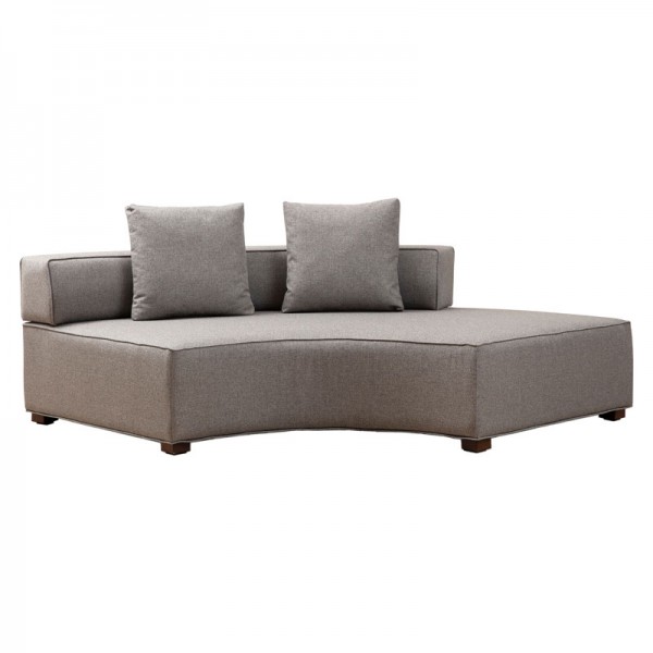 Γωνιακός καναπές με δεξιά γωνία PWF-0600 pakoworld ύφασμα γκρι 360/300x70εκ