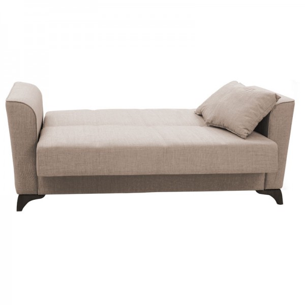 Kαναπές κρεβάτι Asma pakoworld 2θέσιος ύφασμα μπεζ 156x76x85εκ
