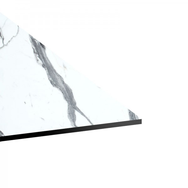 Επιφάνεια τραπεζιού Melody pakoworld HPL λευκό μαρμάρου 70x70εκ πάχους 12mm