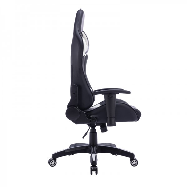 Καρέκλα γραφείου gaming Hartley pakoworld pu μαύρο-λευκό 67x57x139εκ