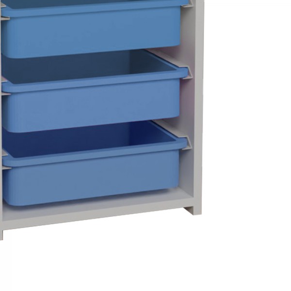 Συρταριέρα με καλάθια Toyli pakoworld λευκό-μπλε μελαμίνης 45x30x78εκ