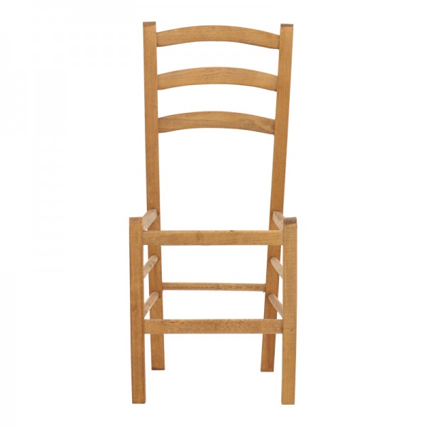 Καρέκλα καφενείου Marf pakoworld μασίφ ξύλο οξιάς λούστρο καρυδί 41x42x92εκ